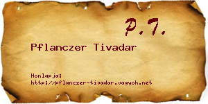 Pflanczer Tivadar névjegykártya